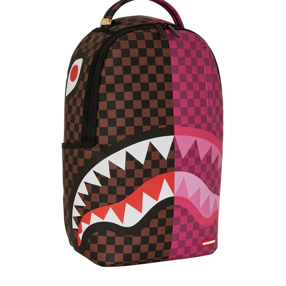 SprayGround  SPLIT SIP PINK CHECK DLXSV BACKPACK